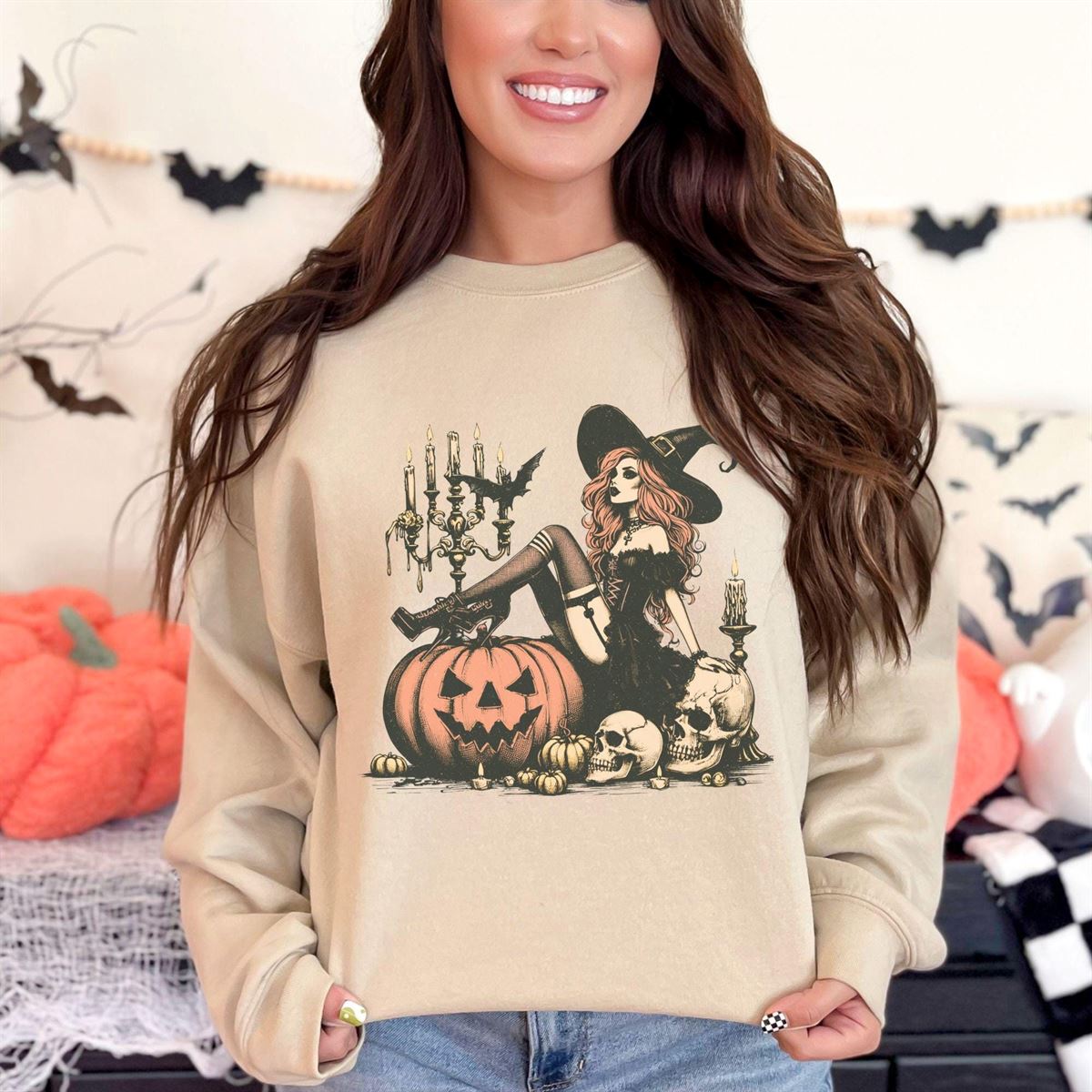 Halloween Shirt Witch Y2k Baby Tee Halloween Sassy Girls Tee Fall Witch Sweater Spooky Season Crewneck Halloween Giftful Mom Witchy Vibes Tee Size Up To 5xl