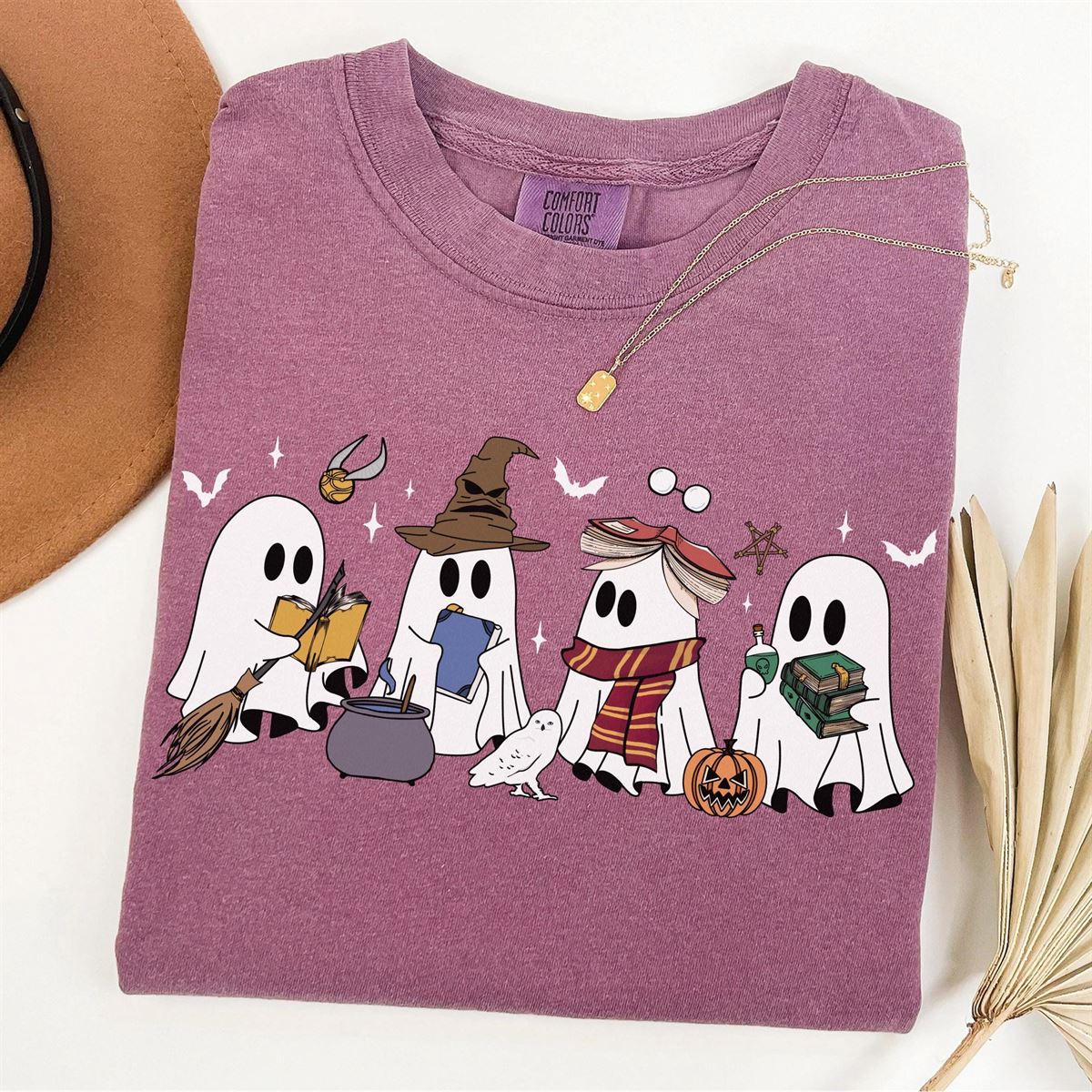 Halloween Wizard House Comfort Colors Shirt Wizard Ghost Shirt Magical Castle Shirt Wizard School Shirt Book Lover Gift Gift For Fan Size Up To 5xl