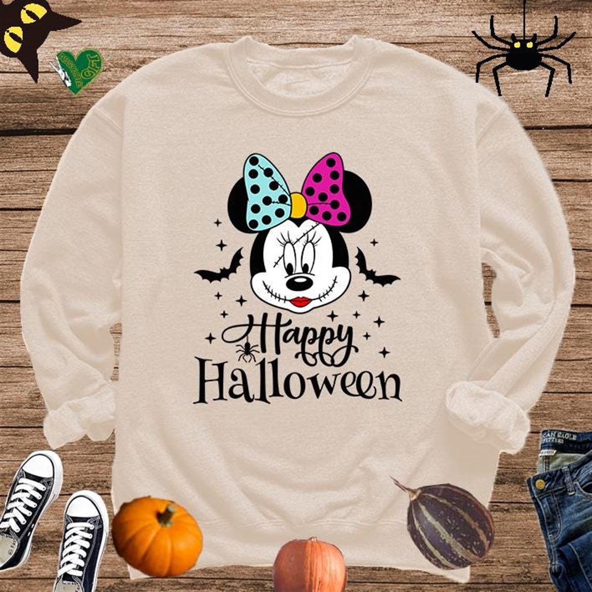 Happy Halloween Halloween Sweatshirt Mickey Halloween Jumper Trick Or Treat Jumper Scary Horror Movies Halloween Boo Gift For Her1210 Full Size Up To 5xl