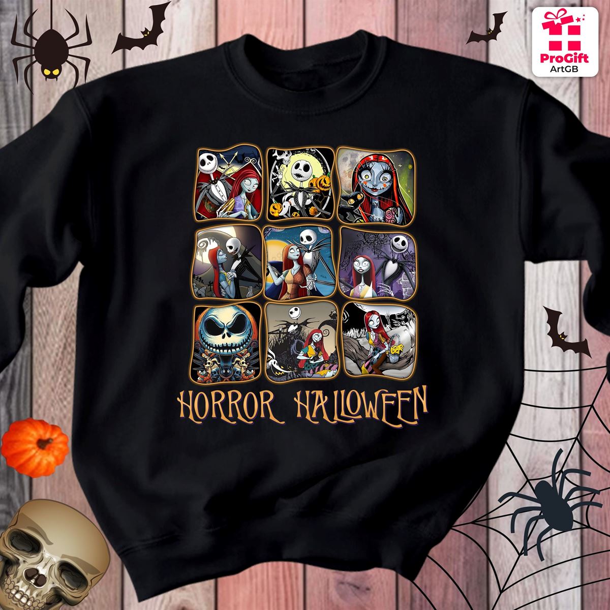 Horror Halloween Sweatshirt Halloween Couples Jumper Nightmare Jumper Horror Movies Happy Halloween Halloween Party Gift For Her 4525 Plus Size Up To 5xl