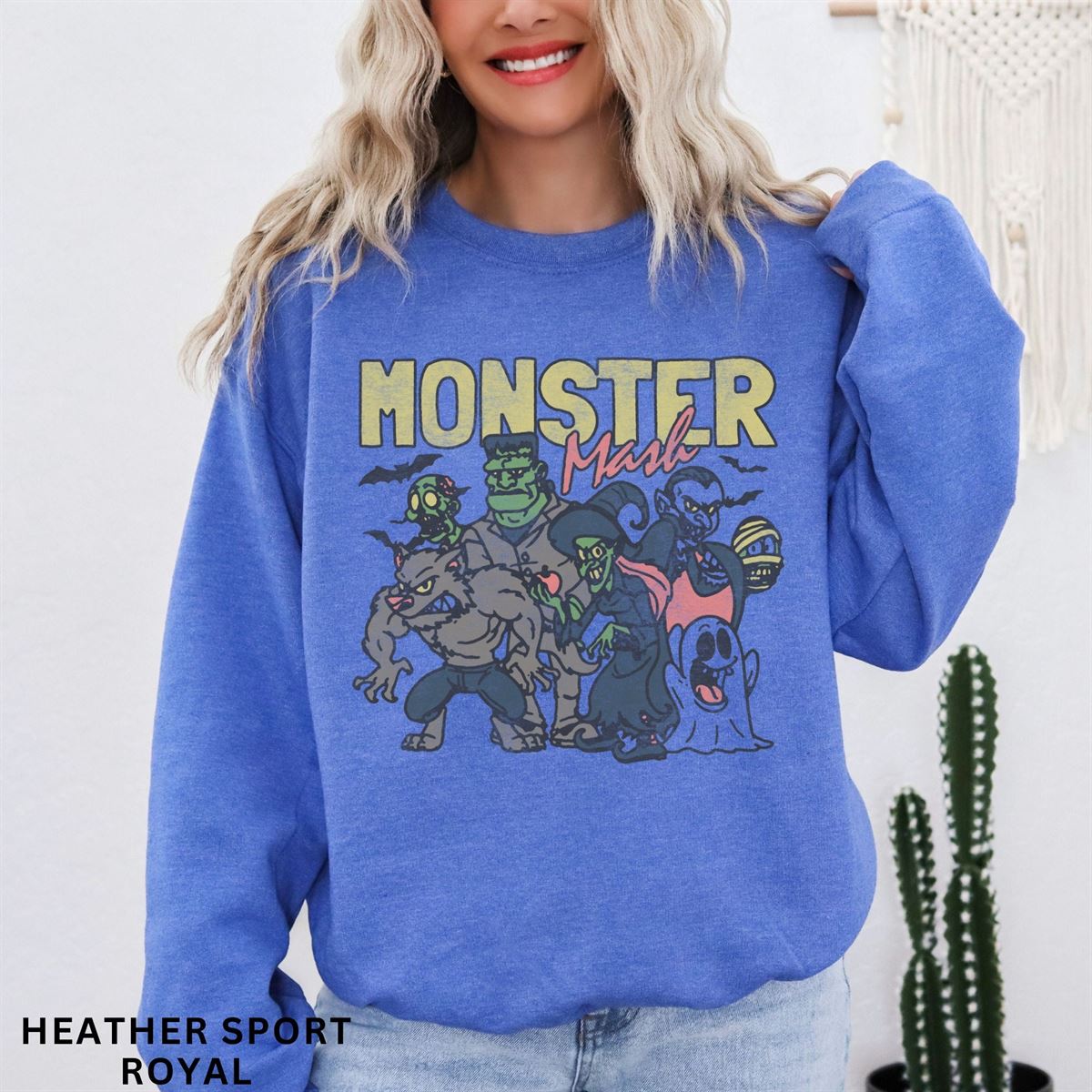 Retro Halloween Monster Mash Sweatshirt Halloween Aesthetic Vintage Halloween Sweatshirt Graphic Monster Sweatshirt Fall Oversized Shirt Plus Size Up To 5xl