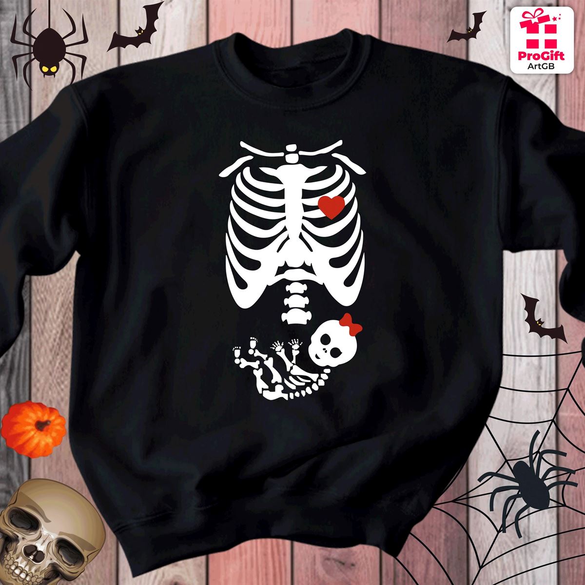 Skeleton Halloween Maternity Jumper Mommy To Be Jumper Pregnancy Reveal New Mom Jumper Baby Announcement Pregnant Women Jumper 4629 Size Up To 5xl