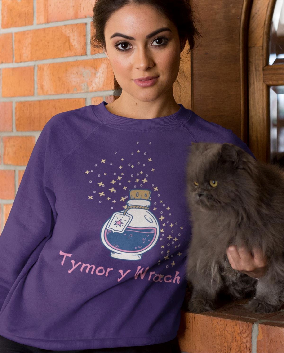 Tymor Y Wrach Season Of The Witch Welsh Halloween Jumper Purple Full Size Up To 5xl